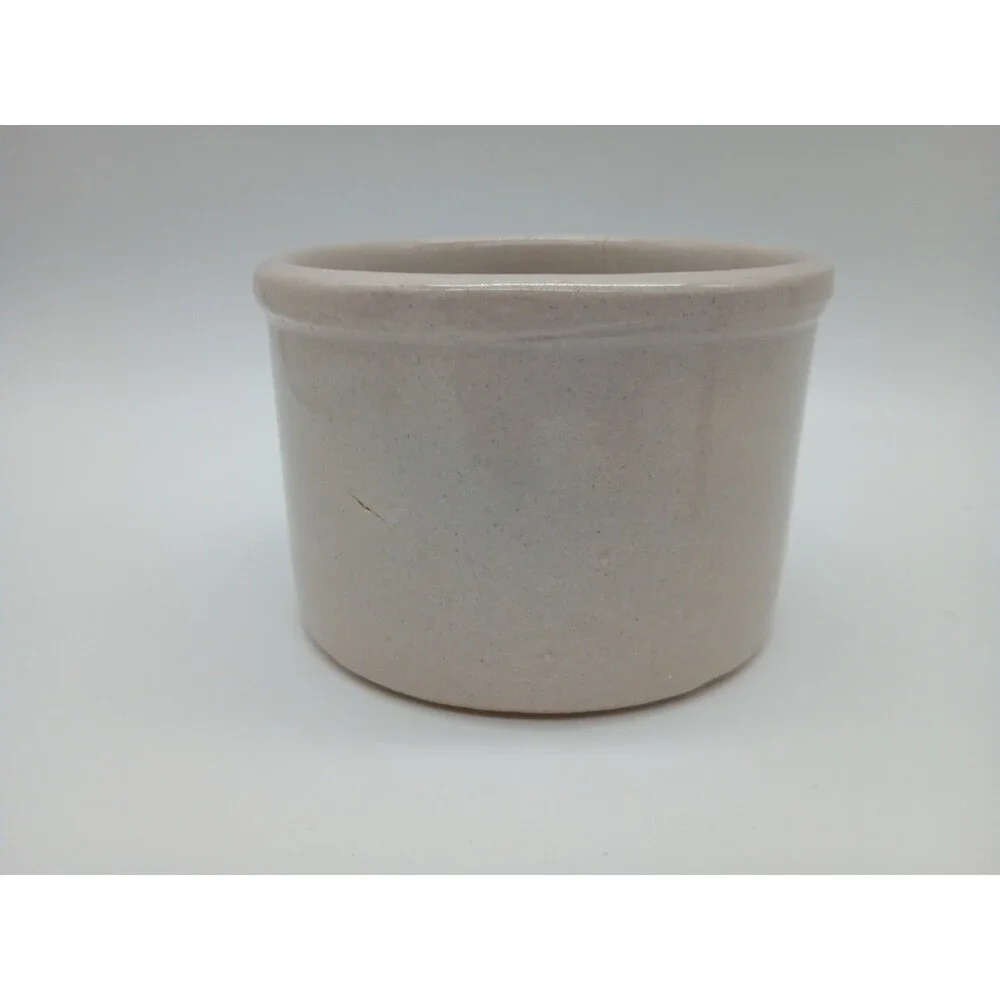 RRP/Robinson Ransbottom Pottery Co. 1 Pint Low Crock Barn Farm Scene Silo
